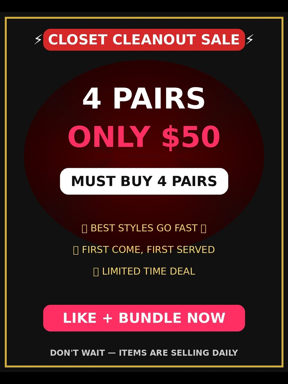 Closet Cleanout Sale Womens Shoes - Promotional Bundle